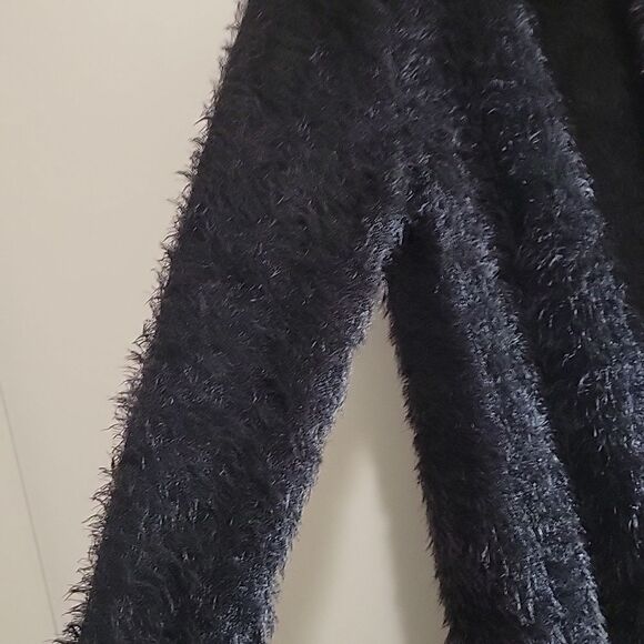 M Magaschoni Black Open Front Eyelash Cardigan - Picture 4 of 5